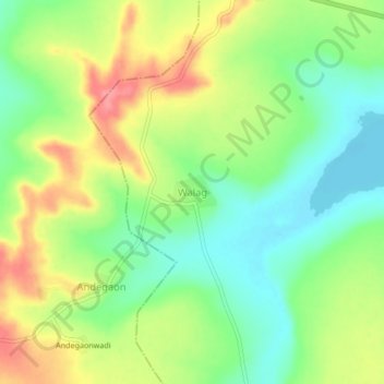 Topografische Karte Walag, Höhe, Relief