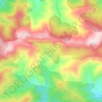 Topografische Karte La Basse Court, Höhe, Relief