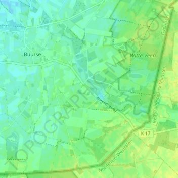 Topografische Karte Den Braam, Höhe, Relief