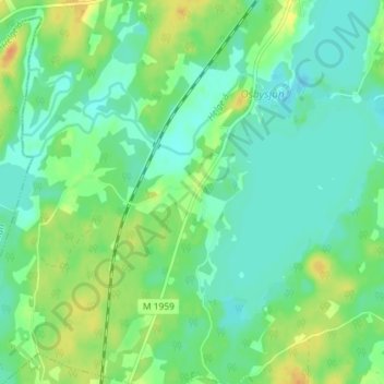 Topografische Karte Sibbarp, Höhe, Relief