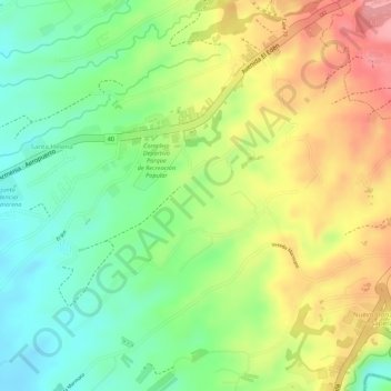 Topografische Karte La Finaria, Höhe, Relief