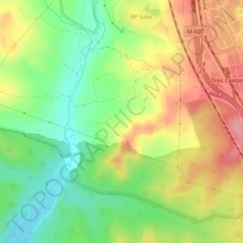 Topografische Karte Valdeloshielos, Höhe, Relief