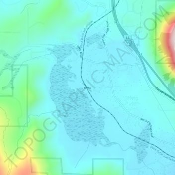 Topografische Karte Deetz, Höhe, Relief