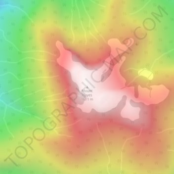 Topografische Karte Mount Hayes, Höhe, Relief
