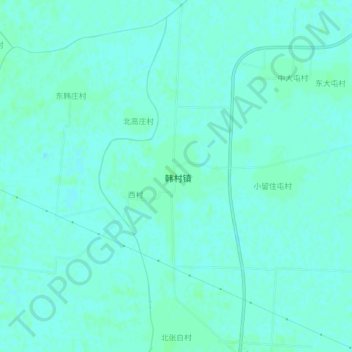 Topografische Karte 韩村, Höhe, Relief