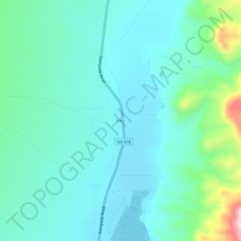 Topografische Karte Hiko, Höhe, Relief