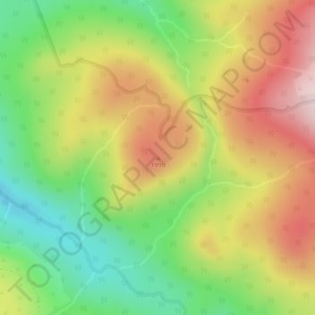 Topografische Karte 1990, Höhe, Relief