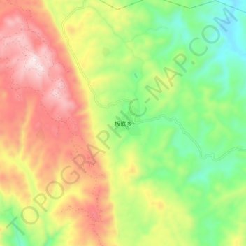 Topografische Karte 板底乡, Höhe, Relief