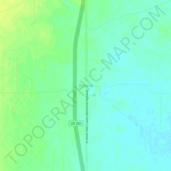 Topografische Karte Encino, Höhe, Relief