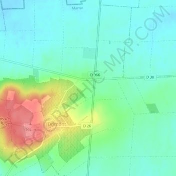 Topografische Karte Landau, Höhe, Relief