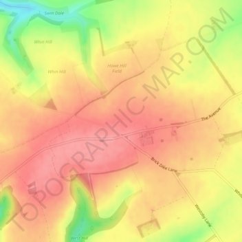 Topografische Karte High Hunsley, Höhe, Relief