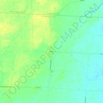 Topografische Karte Isaar, Höhe, Relief