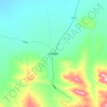 Topografische Karte 纳木错乡, Höhe, Relief