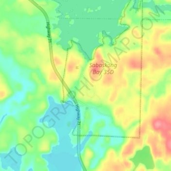 Topografische Karte Crow Lake, Höhe, Relief