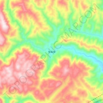 Topografische Karte 李庙镇, Höhe, Relief