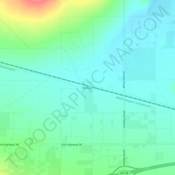 Topografische Karte Hinkley, Höhe, Relief