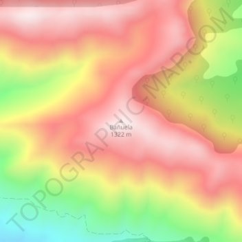 Topografische Karte Bañuela, Höhe, Relief