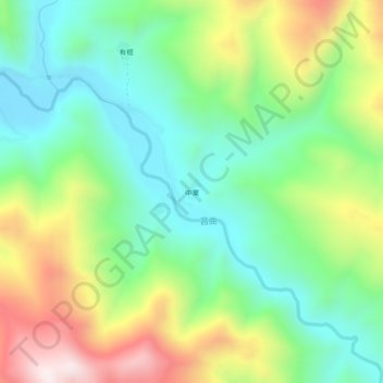 Topografische Karte 中果, Höhe, Relief