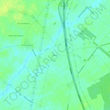 Topografische Karte Hunau, Höhe, Relief