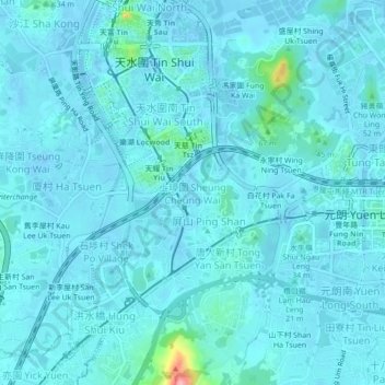 Topografische Karte 上璋圍, Höhe, Relief