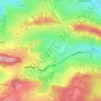 Topografische Karte Petit Sart, Höhe, Relief
