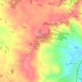Topografische Karte Le Causse, Höhe, Relief