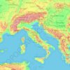 Topografische Karte Italia, Höhe, Relief