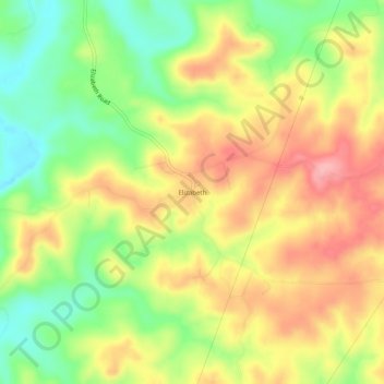 Topografische Karte Elizabeth, Höhe, Relief