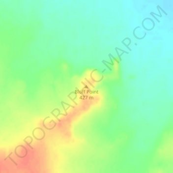 Topografische Karte Bluff Point, Höhe, Relief