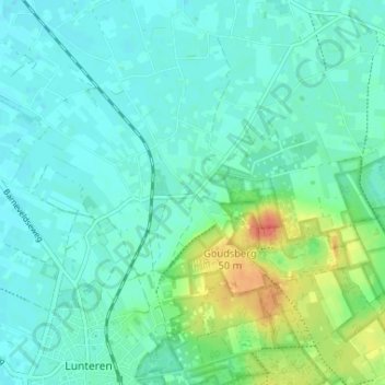 Topografische Karte Meulunteren, Höhe, Relief