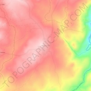 Topografische Karte Medeiros, Höhe, Relief
