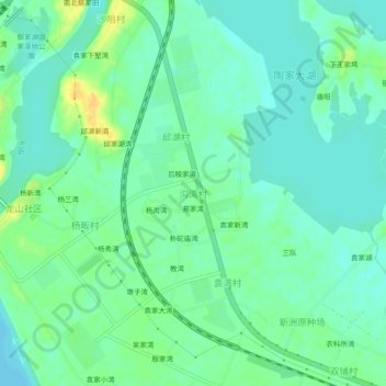 Topografische Karte 沟湾村, Höhe, Relief