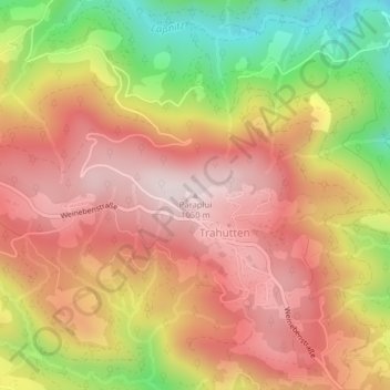 Topografische Karte Paraplui, Höhe, Relief