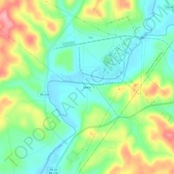 Topografische Karte Idaho, Höhe, Relief