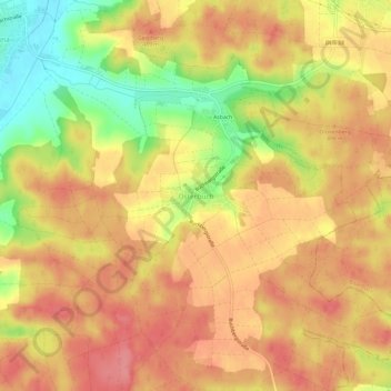 Topografische Karte Osterbuch, Höhe, Relief