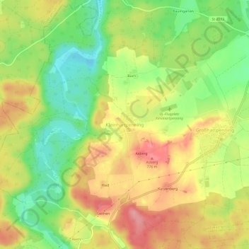 Topografische Karte Kleinhartpenning, Höhe, Relief