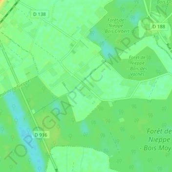 Topografische Karte Le Parc, Höhe, Relief