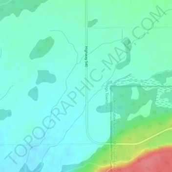 Topografische Karte Billings, Höhe, Relief