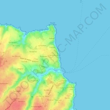 Topografische Karte Haute Boulogne, Höhe, Relief
