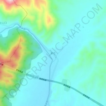 Topografische Karte 黄花, Höhe, Relief