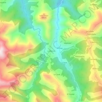 Topografische Karte La Matosa, Höhe, Relief