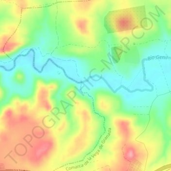 Topografische Karte Isla Palma, Höhe, Relief