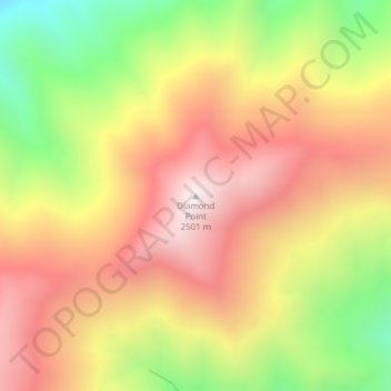Topografische Karte Diamond Point, Höhe, Relief