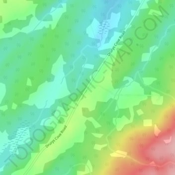 Topografische Karte Ratter Corner, Höhe, Relief