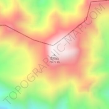 Topografische Karte 壶瓶山, Höhe, Relief