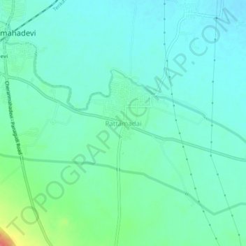 Topografische Karte Pattamadai, Höhe, Relief