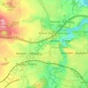 Topografische Karte Schmole, Höhe, Relief