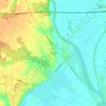 Topografische Karte Rougeot, Höhe, Relief