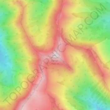 Topografische Karte Mount Elmer, Höhe, Relief