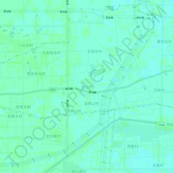 Topografische Karte 苍上村, Höhe, Relief